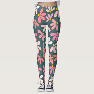 Pink flowers pattern Leggings