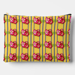 Pink Flowers Pattern on Yellow Print Cut Sew Bag
