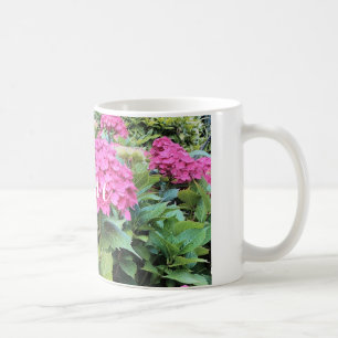 Pink Flowers Photo Classic White Mug