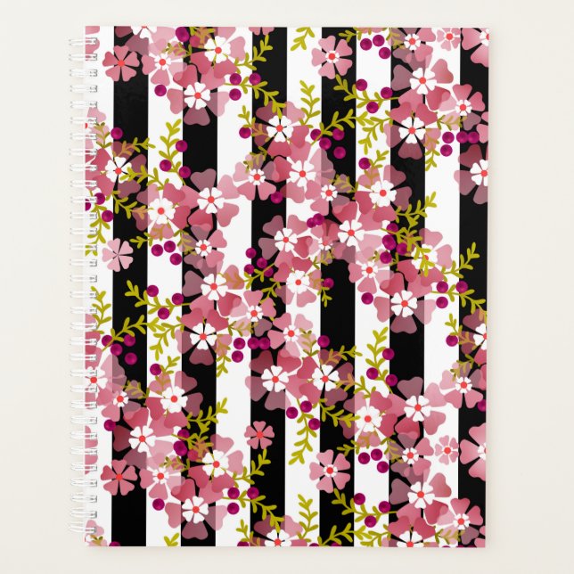 Pink flowers planner (Front)