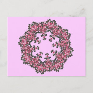 Pink Flowers Postcard
