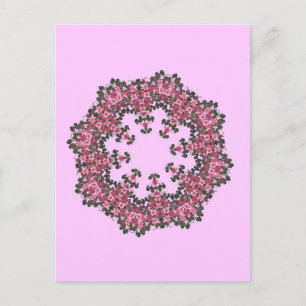 Pink Flowers Postcard