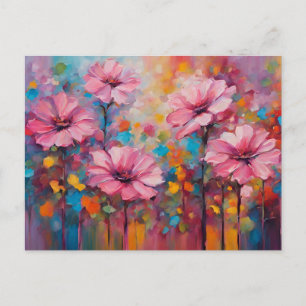 Pink Flowers Postcard