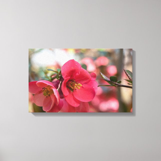 Pink flowers Premium Canvas (Front)