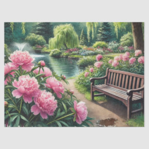 Pink Flowers Pretty Peonies Tissue Paper