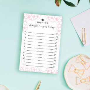 Pink Flowers Princess Crown Things To Conquer Post-it Notes