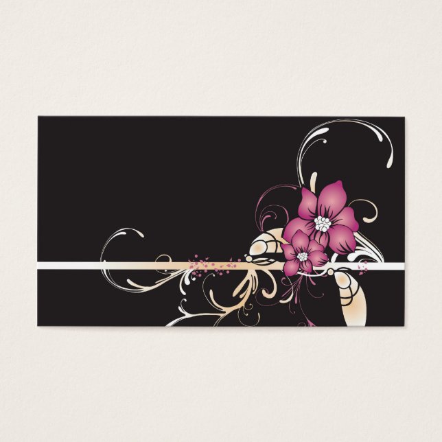 Pink flowers Profile Card (Front)