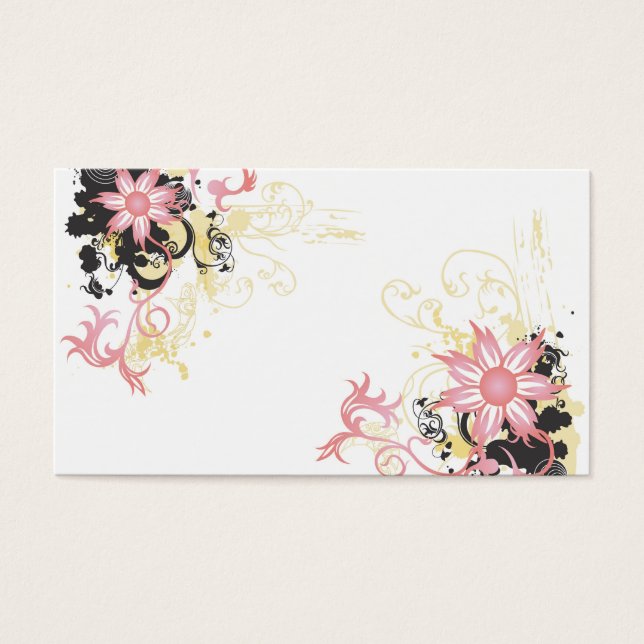 Pink flowers Profile Card (Front)