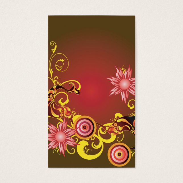 Pink flowers Profile Card (Front)