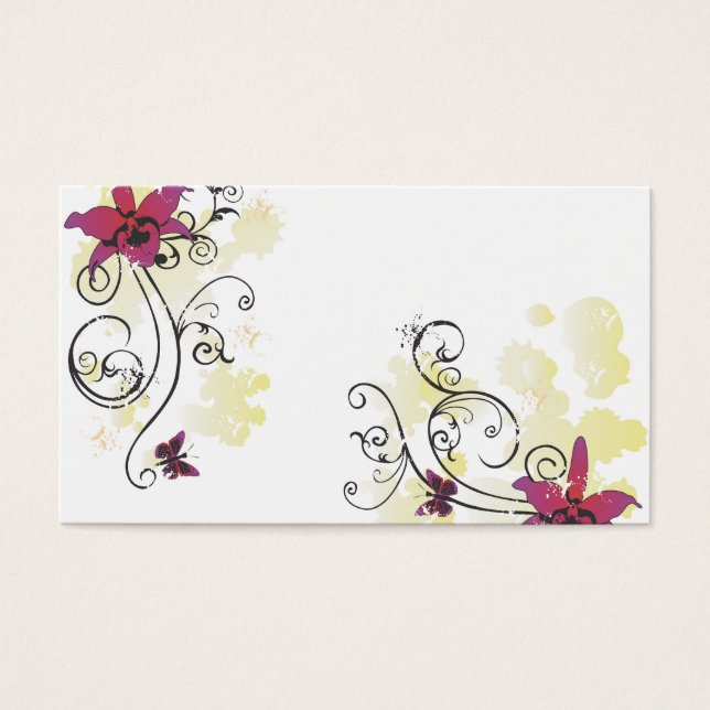 Pink flowers Profile Card (Front)
