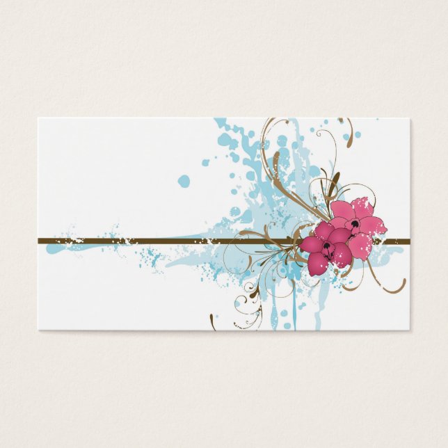 Pink flowers Profile Card (Front)