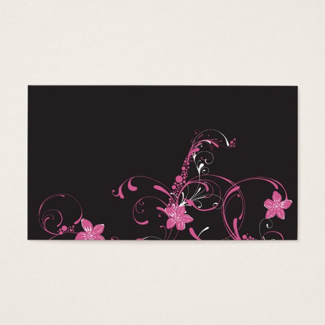 Pink flowers Profile Card (Front)