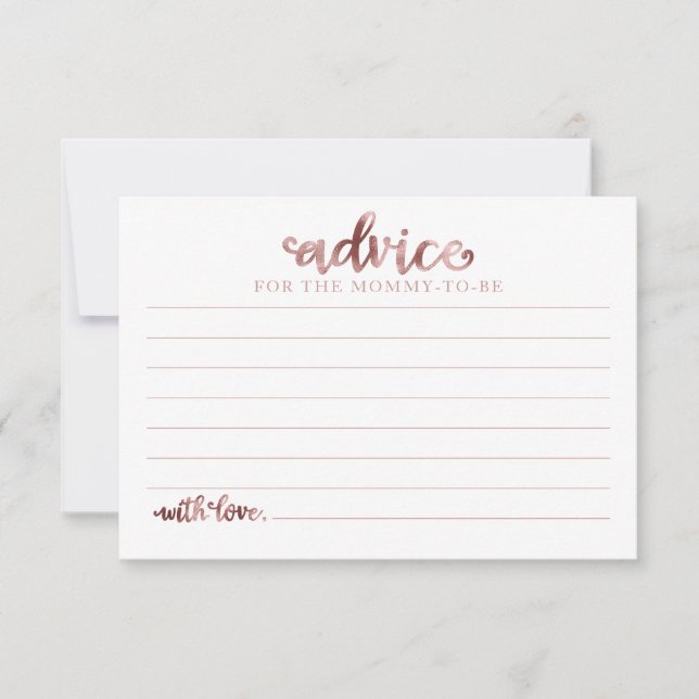 Pink Flowers Pumpkin Fall Baby Shower Advice Cards (Front)