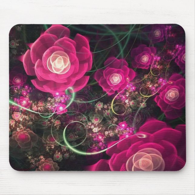 Pink Flowers Say It Best Mousepad (Front)