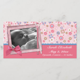 Pink Flowers Scrap Style Announcement