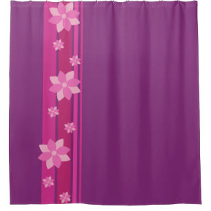 Pink Flowers Shower Curtain