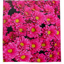 Pink Flowers Shower Curtain