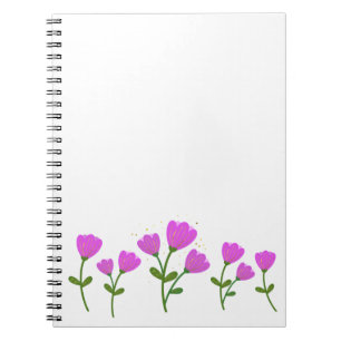 Pink Flowers Spiral Photo Notebook