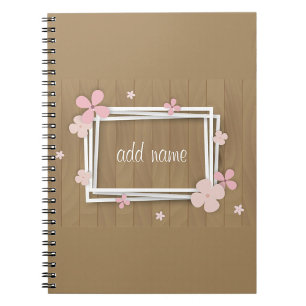 Pink Flowers Spiral Photo Notebook