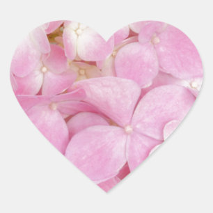 Pink Flowers Spring Heart Sticker