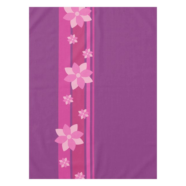 Pink Flowers Tablecloth (Front)