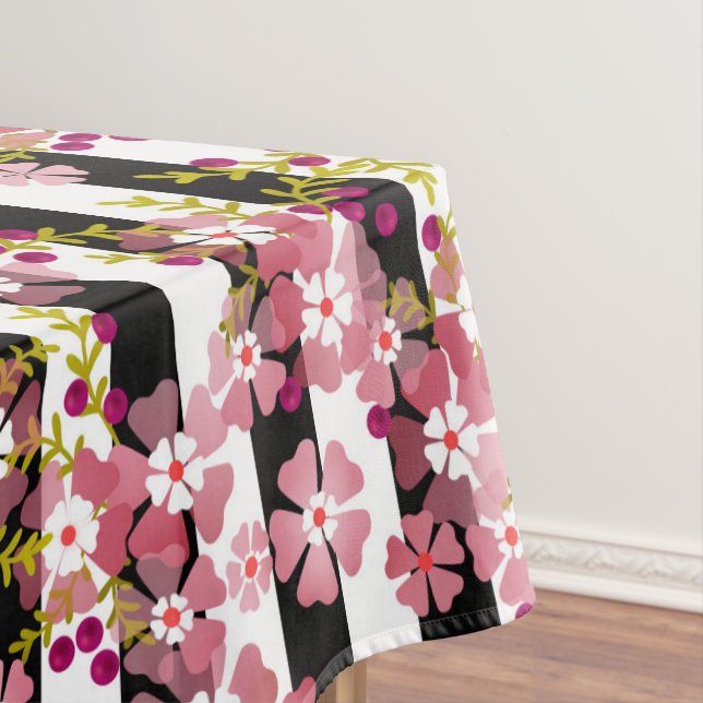 Pink flowers tablecloth (In Situ)