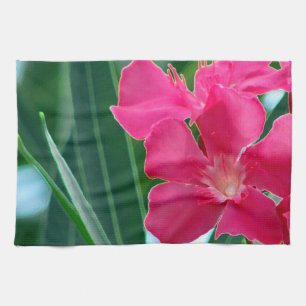 Pink Flowers Tea Towel