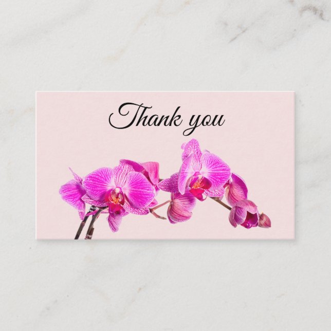 Pink Flowers Thank you handmade Spa and Body Appointment Card (Front)