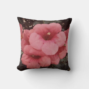 Pink Flowers Throw Cushion