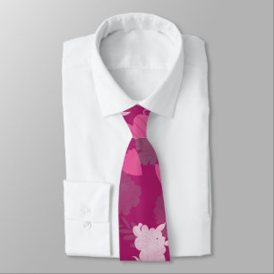 pink flowers tie