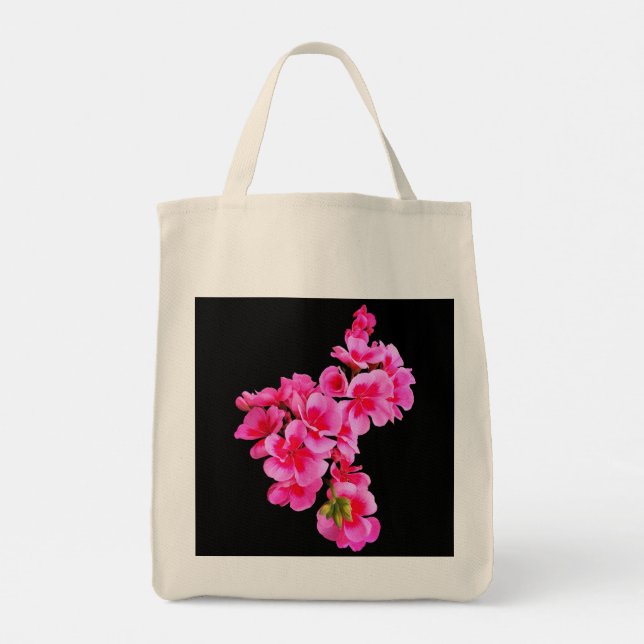 Pink flowers tote bag (Back)