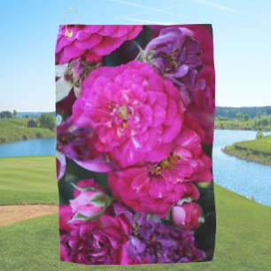 Pink Flowers Upload Your Own Photo Custom Picture Golf Towel