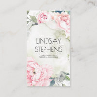 Pink Flowers Vintage Watercolors Elegant Neutral
