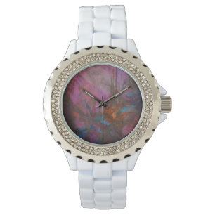 Pink flowers watch