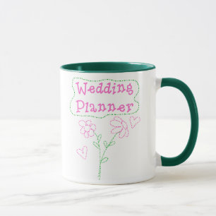Pink Flowers Wedding Planner Mug