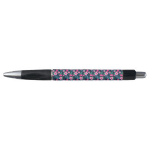 Pink Flowers with Green Leaves Partern-79066