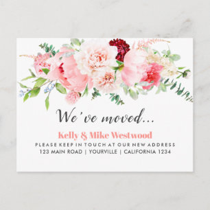 Pink FlowerWe've moved New address New Home Postcard