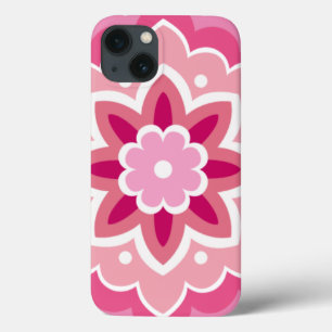 Pink & Flowery Pattern iPhone 13 Case