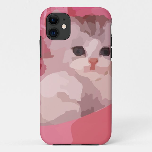 pink fluffy kitten Case-Mate iPhone case (Back)