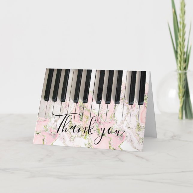 pink fluid marble music piano thank you (Front)