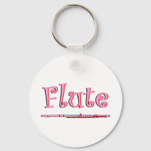 Pink Flute Key Ring