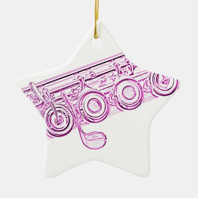 Pink Flute Ornament (Front)
