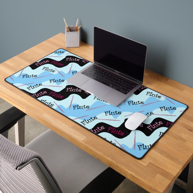 Pink Flute Pattern Desk Mat (Office 2)
