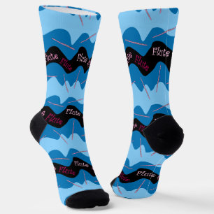 Pink Flute Pattern Socks