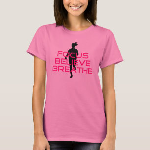 Pink Focus Believe Breathe T-Shirt