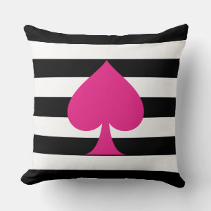 Pink Foil Ace of Spades Cushion