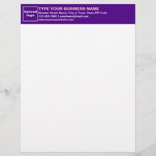 Pink Font on Purple Heading Letterhead