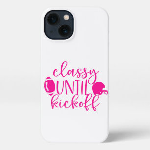 pink football classy until kickoff sports funny iPhone 13 case