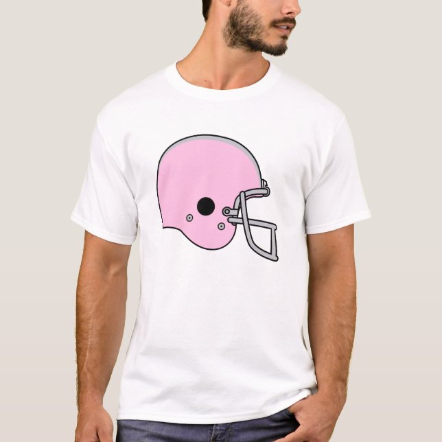 Pink Football Helmet T-Shirt (Front)