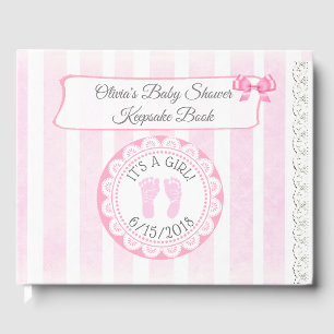 Pink Footprint's Baby Shower Guestbook Keepsake